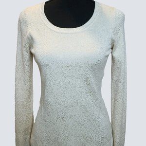 Olive & Oak Cream Sweater with Metallic Gold Flecks Size Extra Small